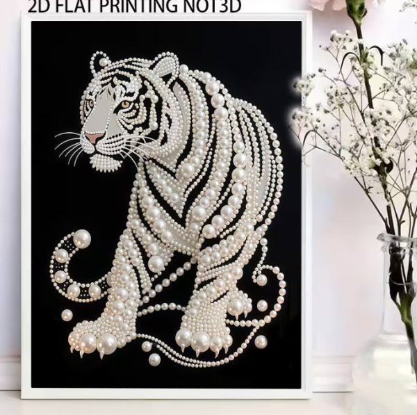 Diamond Painting Weisser Tiger